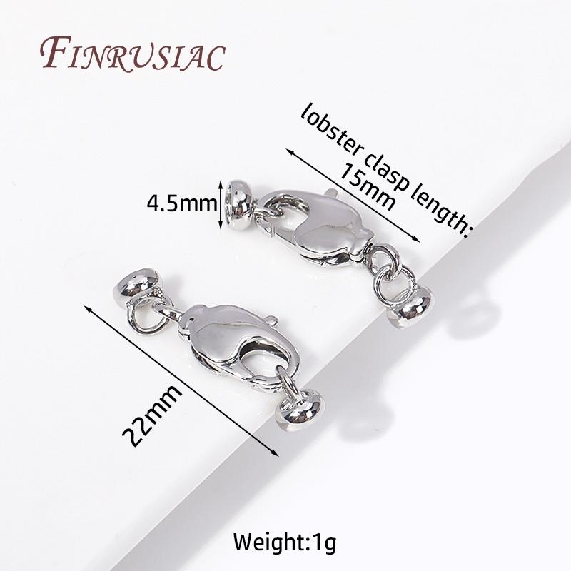 Fashion Jewellery Connector Clasps End Caps Fastener Clasp 18K Gold Plated Brass Lobster Clasps For DIY Pearl Necklace Supplies 1Piece