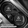 2025 Heiß 2 Stück Auto-Getränkeuntersetzer PVC-Logo Wasserbecher-Pad Anti-Rutsch-Matte für Mercedes Benz AMG GLE GLS CLS GLC CLA GLA GLK ML C197 R231 W1