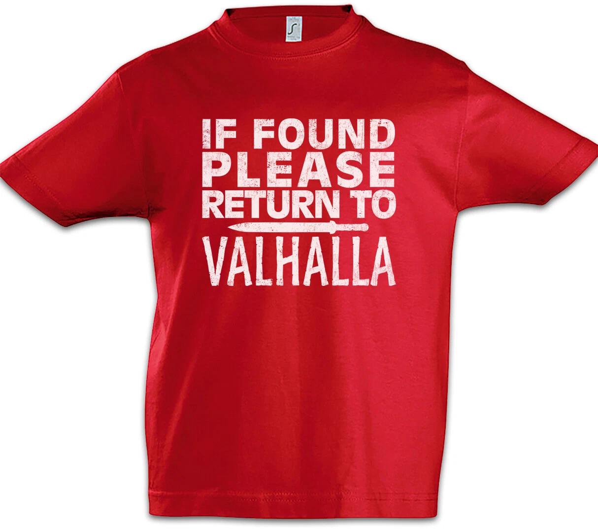 Please Return to Valhalla Boys kids boys T-Shirt Fun Vikings Vikings Odin Thor Norsemen 140