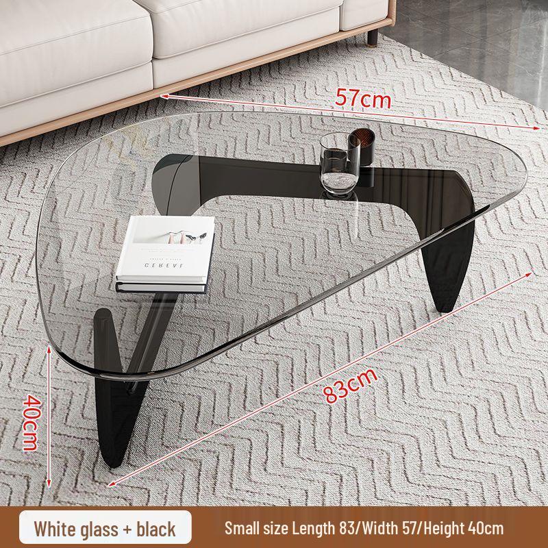 Modern Nordic Glass Coffee Table - Light Luxury Designer Tea Table for Small Living Rooms and Apartments