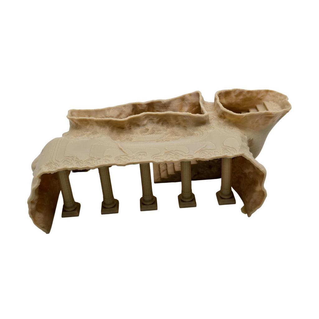 Aquarium Cave Ornament Plastic Roman Column Hideout Decor for Shrimp Cichlid Mini Aquariums