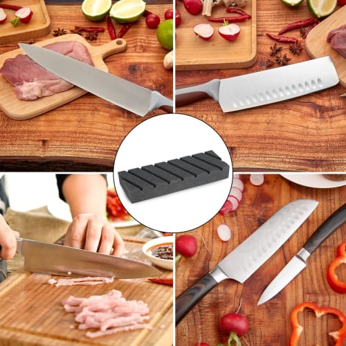 [2-Piece Set] Surface-Straightening Whetstone with Fixed Angle Holder for Knives, Silicon Carbide, 180x60x25mm, Large Surface-Straightening