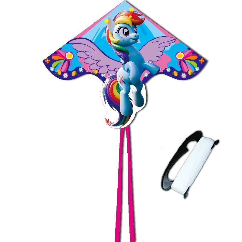 Unicorn Flying Kite With Polyester Material And Glass Fiber Frame For Kids And Outdoor Play