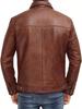 Motorcycle Men's Brown Pure Lambskin Fashionable Soft Leather Jacket Handmade Stylish Casual Biker