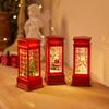 Christmas Phone Booth LED Lights Telephone Booth Tabletop Decor Light  Christmas Decorated
