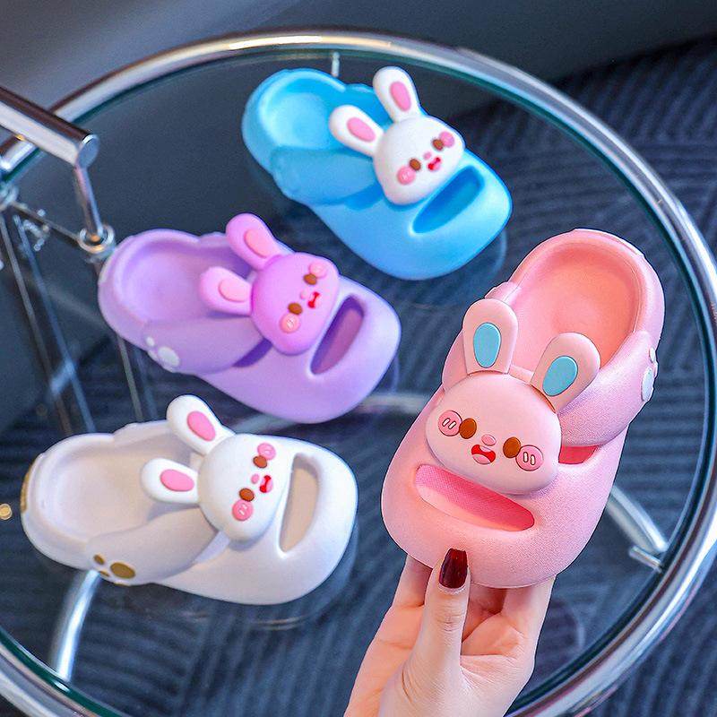 Kids Cartoon Non Slip Soft Sole Slippers Summer Indoor Bath Home Boys Girls Baby Sandals