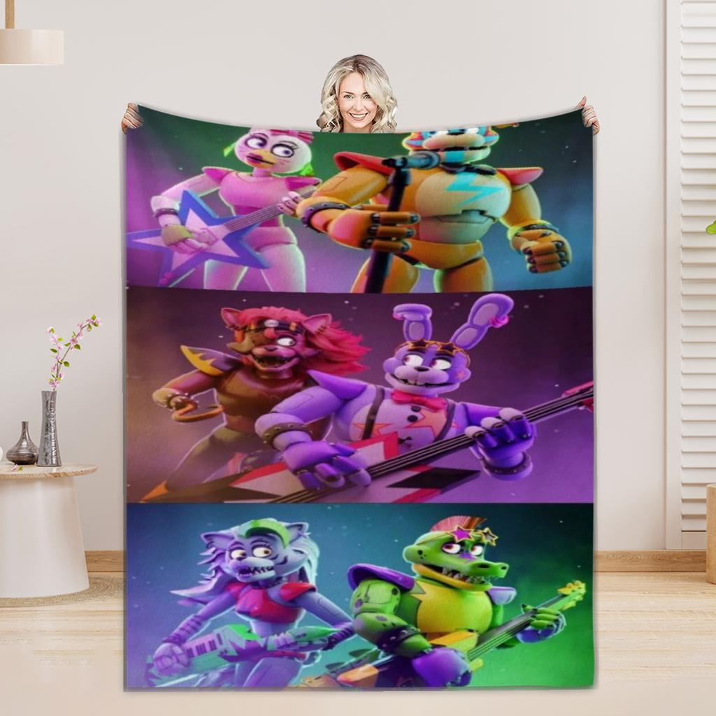 fnaf Blankets 5 N-Night. F-Freddy Print Flannel Blanket Quality Soft Warm Throw Blanket Winter Kids Couch Bed Fluffy Bedspread