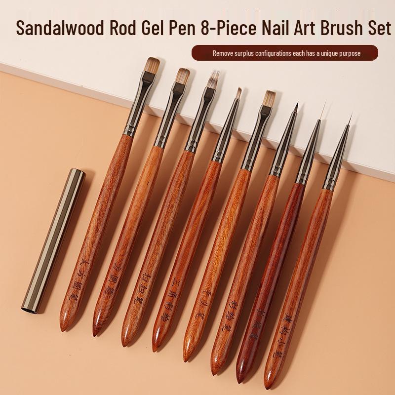 

Triangle Sandalwood Nail Art Liner Brush Set