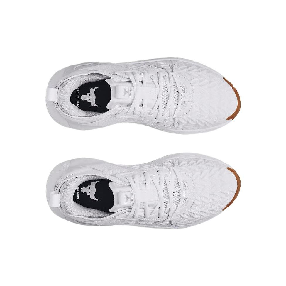 Under Armour Project Rock 6 White Halo Grey Women Sneakers 3026535-100