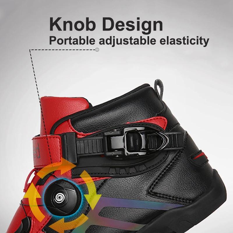 Motorcycle Boots Men Motocross Safety Protection Shoes Outdoor Motos Off-Road Racing Waterproof Anti Slip Short Boot Motorcycles