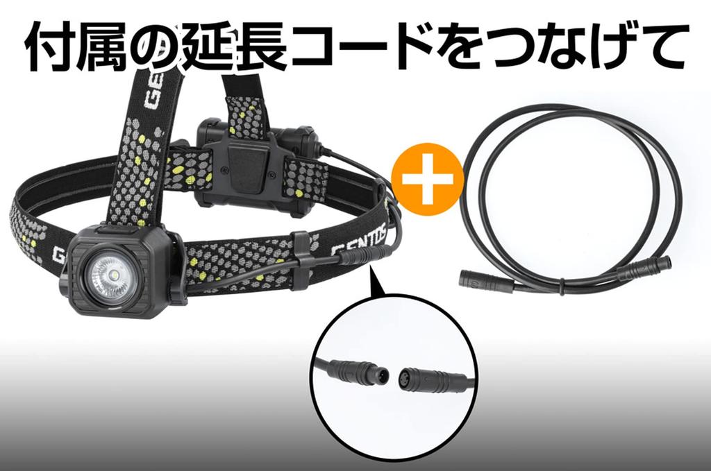 GENTOS LED Headlight USB Rechargeable 600 Lumens 4 Hours of Practical Lighting Rear Recognition Uses Dedicated Rechargeable Battery or 3 AA Batteries