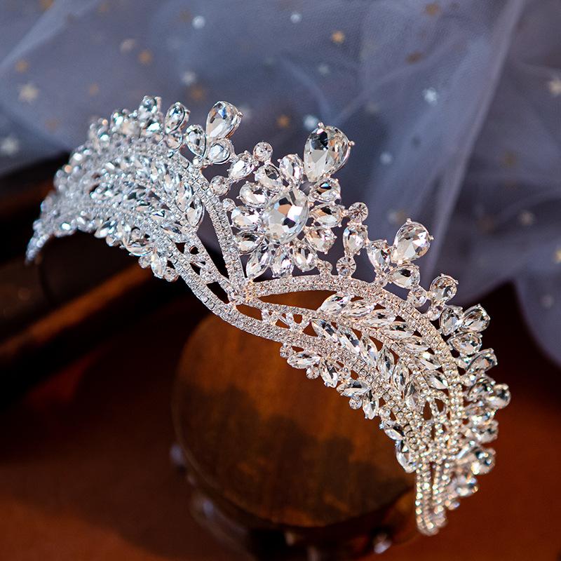 Elegant Bridal Headgear Wedding Dress Wearing Super Shiny Crown Headgear Wedding Luxury Full Crystal Wedding Accessories