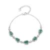 Natural Blue Water Jadeite Dangerous Material Gourd Bracelet Sterling Silver S925 National Tide Style Exquisite High-end Chain Light Luxury 2026