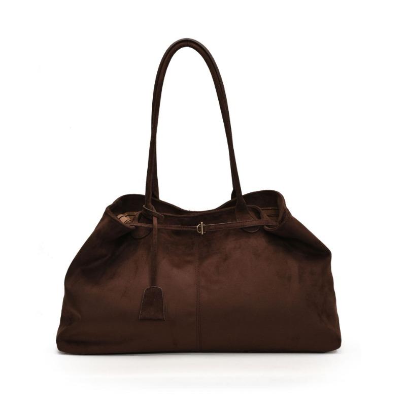 Large-capacity flannel tote bag women's autumn and winter new high-end versatile shoulder bag handbag niche design