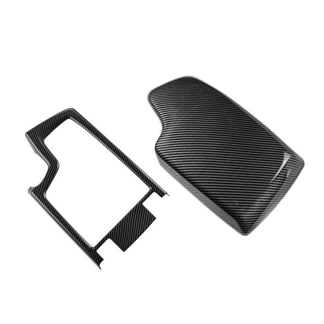 Carbon Fiber Muster Zentrale Armlehne Lagerung Box Rahmen Dekoration Abdeckung Trim Für Bmw F30 F31 F32 F33 F36 3 4 Seri 3GT