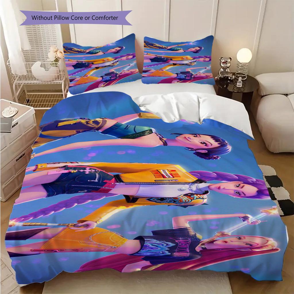 Vibrant Fashion Bold Expression Three-piece set (1 * duvet cover + 2 * pillowcase, without core) 2D Flat Duvet cover and pillowcase