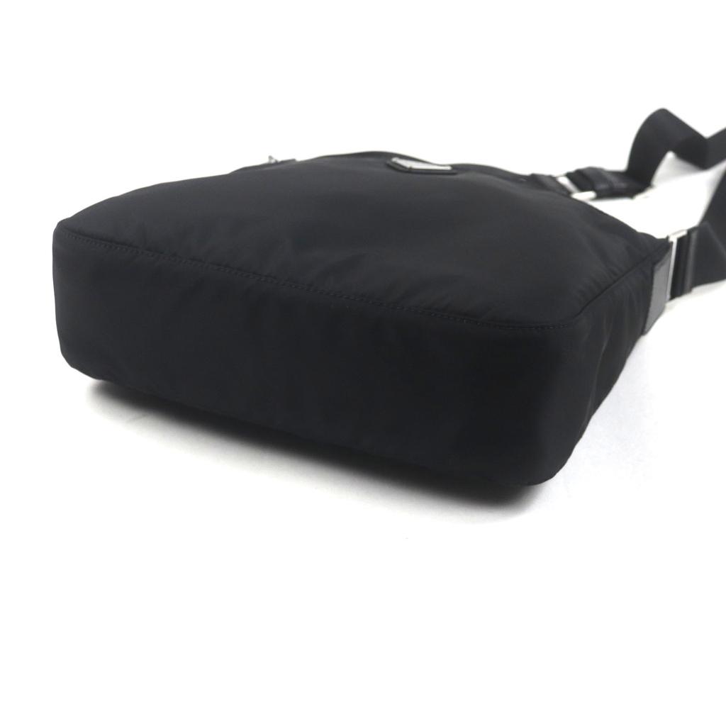 Prada Shoulder Bag Black Nylon Mens 1BC421 Used