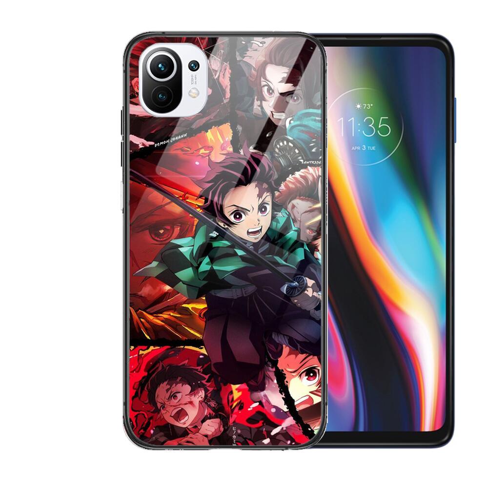 Kamado Nezuko Kimetsu No Yaiba Demon Slayer TPU Soft Tempered Glass Phone Shell Case For Xiaomi Redmi 11 Lite Pro Ultra 10T 10 9