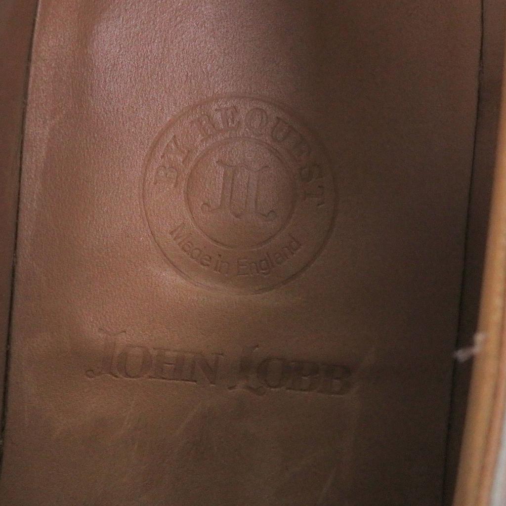 Tolle John Lobb Business-Schuhe BRENTWOOD Kappe Single Monk Strap Beige Gebraucht