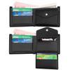 Men's Classic Bifold Leather Wallet with Zippered Coin Pocket