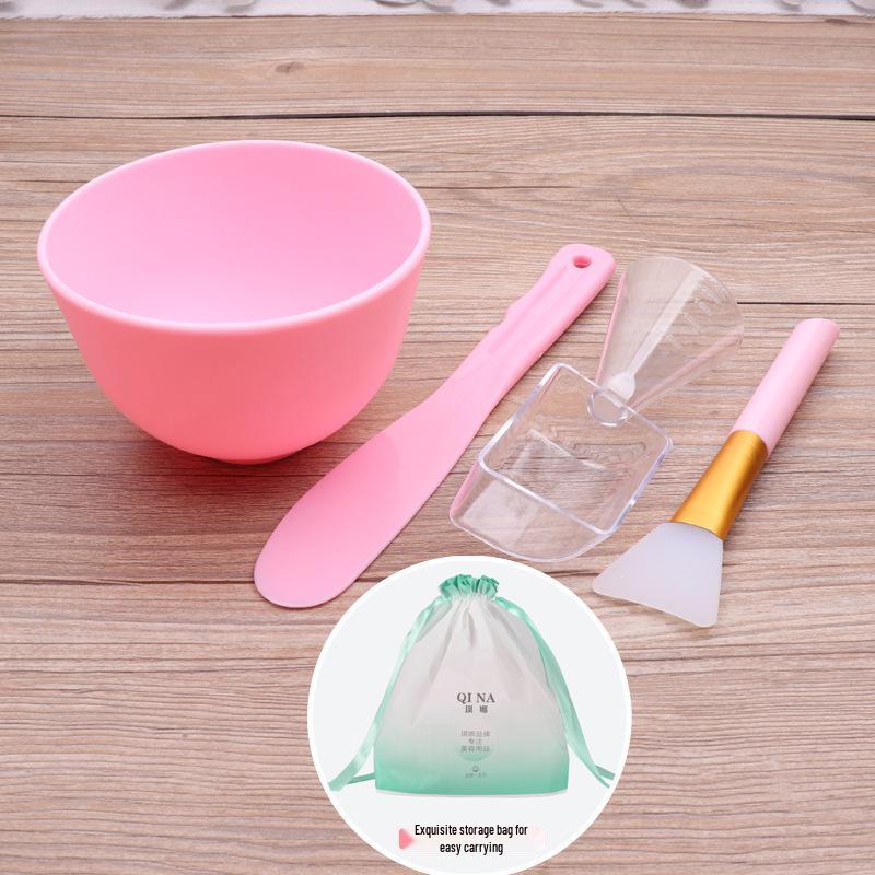 Silicone DIY Beauty Mask Kit: Bowl, Brush, Stick & Measuring Spoon