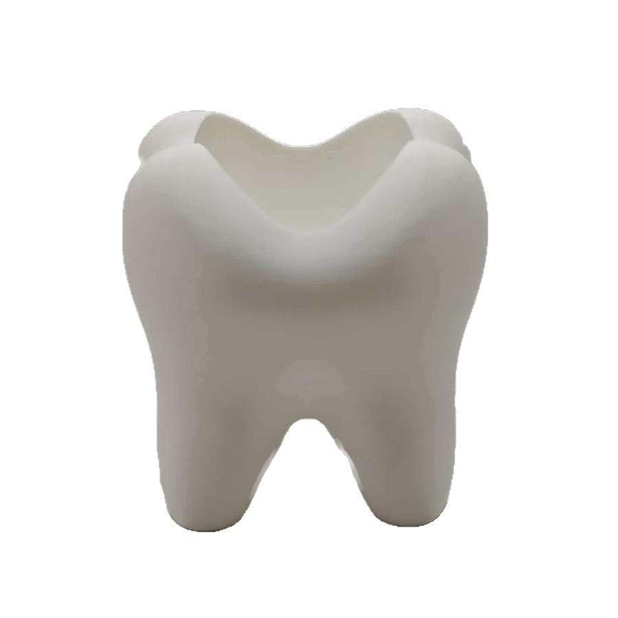 Modern Minimalist Tooth Shaped Pen Holder With 3d Printing For Office Desk Decor