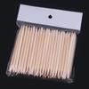 100-Piece Double-Head Wooden Nail Art Remover Sticks: Orange, Multi-Function, Embossing, and Dead Skin Remover