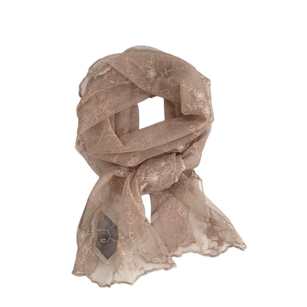 Breathable Sunscreen Lace Shawl Lightweight Neck Protection Scarf Fashion Lace Scarf  for Women