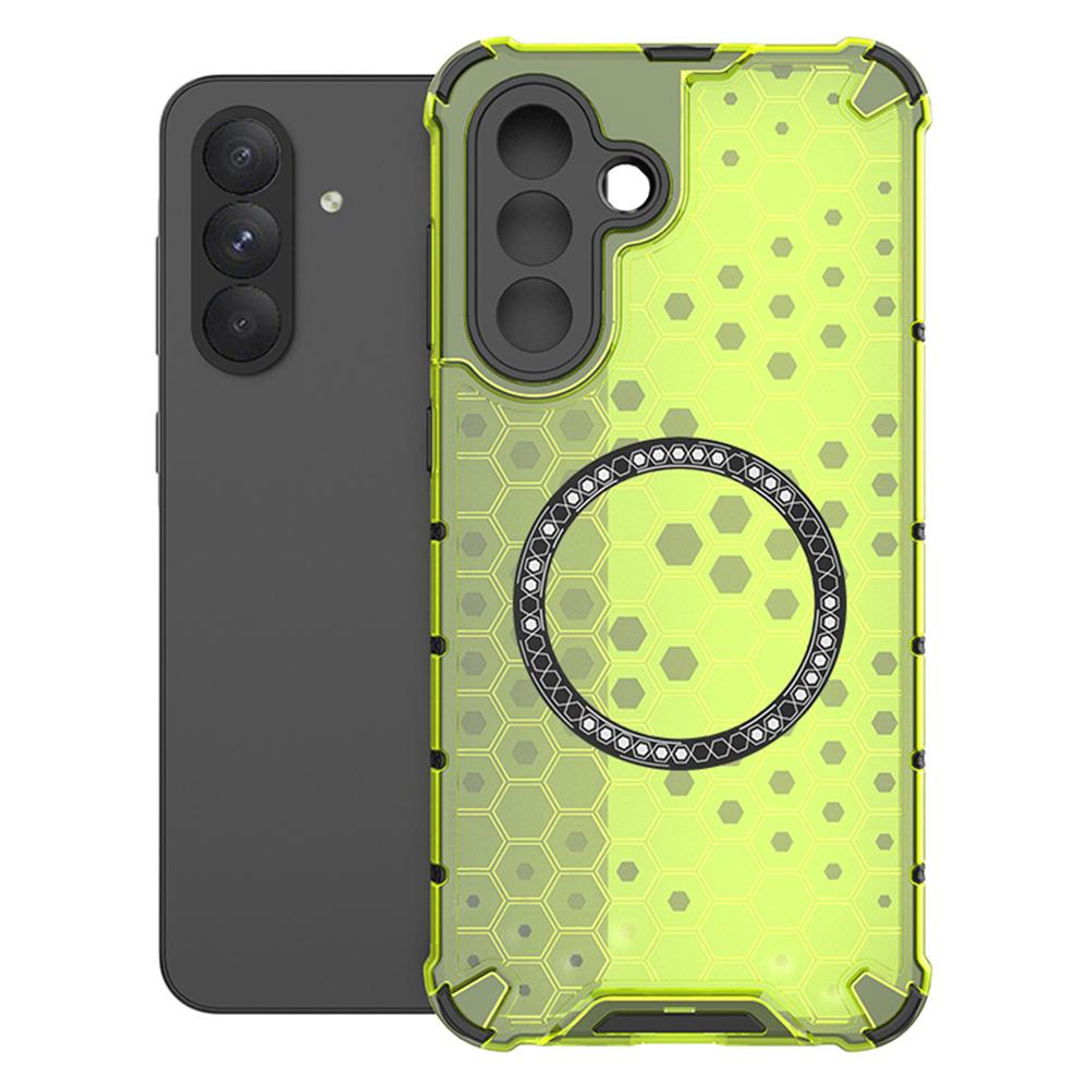 For Samsung Galaxy A56 5G/A36 5G Magnetic Case Honeycomb Design TPU + PC Phone Cover