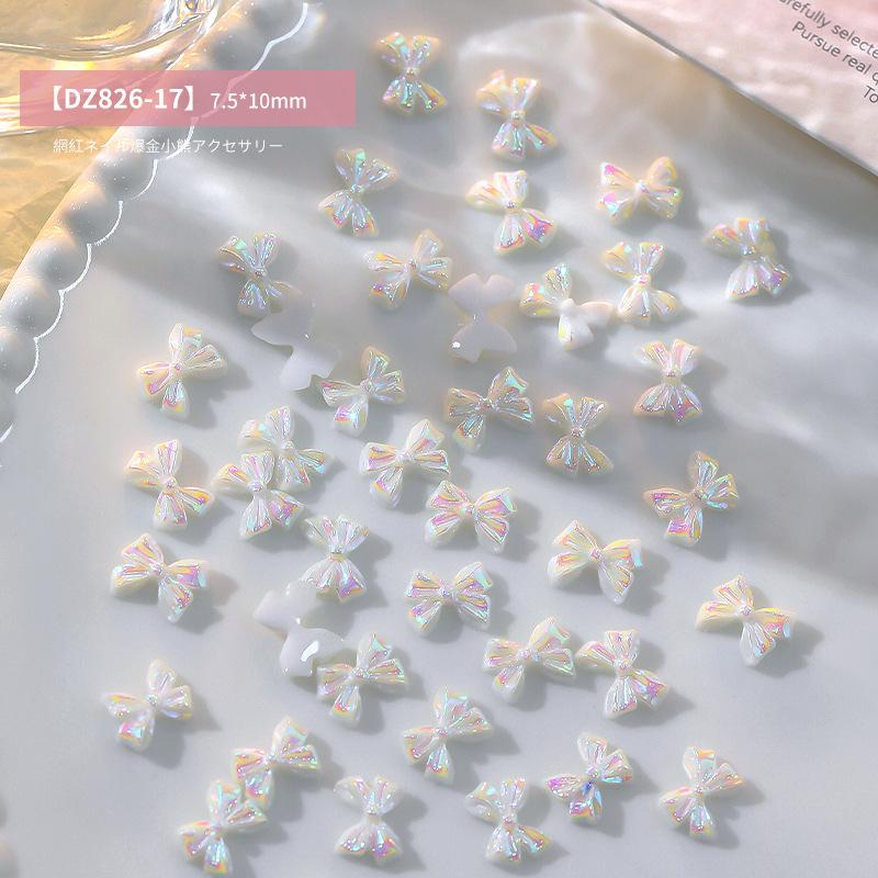 

Bow Nail Accessories Internet Famous Popular 3D Cartoon Cute Colorful Teddy Bear Resin Decoration