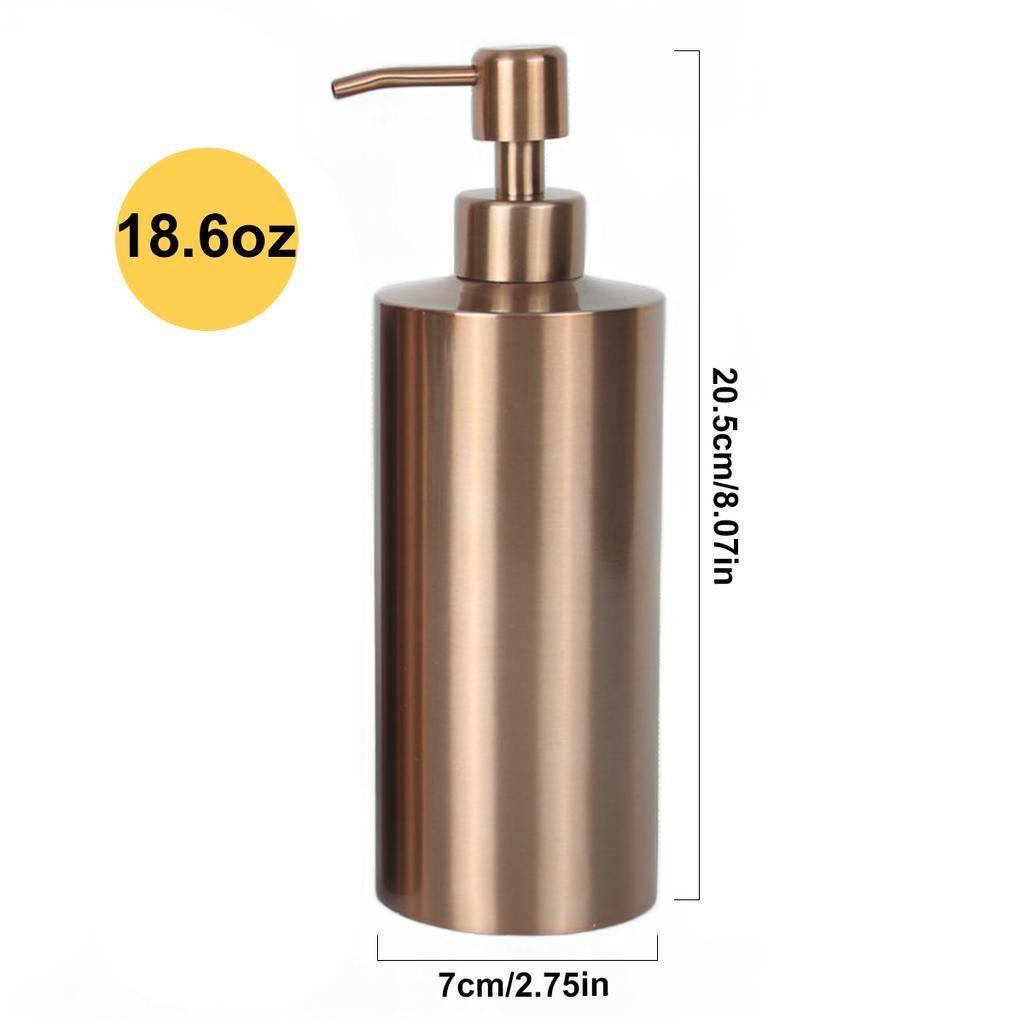 Stainless Steel Soap Dispenser, Refillable Manual Press Soap Dispenser,  for Hold Liquids, Shower Gels, Shampoos, Lotions