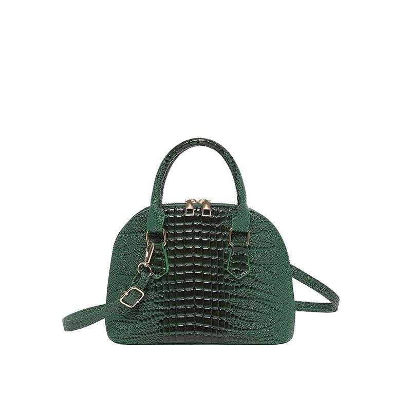 

Сумка женская 2024 весна новый крокодиловый узор модный ретро портативная сумка-ракушка простая повседневная сумка через плечо