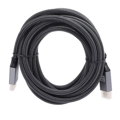 DisplayPort 1.4 Cable 8K 16.4ft Long Durable Nylon Stylish Gray High Speed Computer DisplayPort Cable for PC Display
