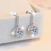 925 Silver 2ct Moissanite Stud Earrings for Women Elegant Wedding Engagement Jewelry