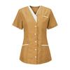 Women's Uniform Quick-drying Fabric Solid Color V-neck Short-sleeved Uniform