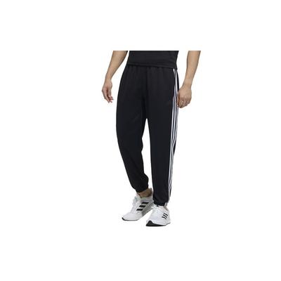 Calças Jogger Listradas com Cordão Masculinas Pretas H37070