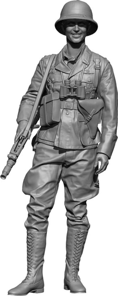 H3 Models WWII German Africa Machine Gunner 3D Printer Kit HS48094 1/48 (Person)