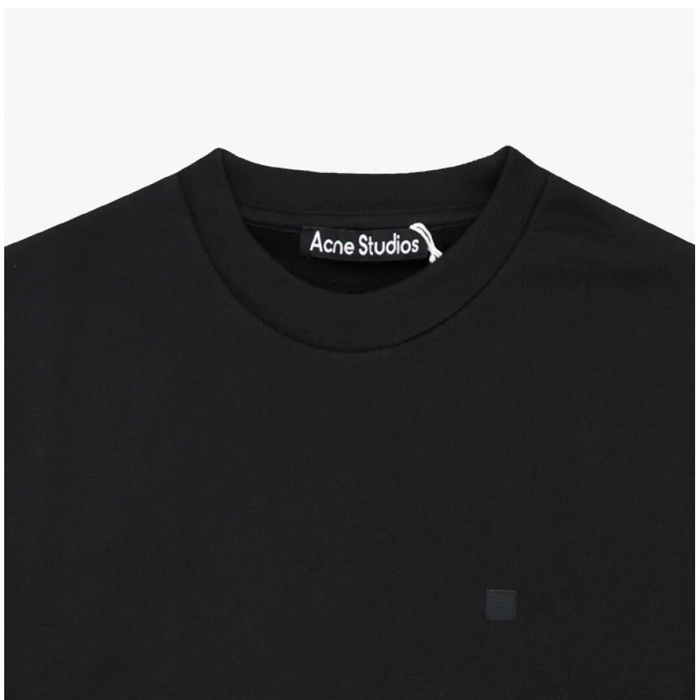 Acne Studio Ci0187 Black  900  Face Logo Patch Public Sweatshirt
