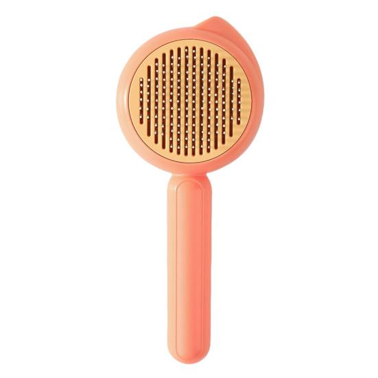 Pet Hair Cleaner Brush Cat Grooming Brush with Release Button Cat Brush Shedding