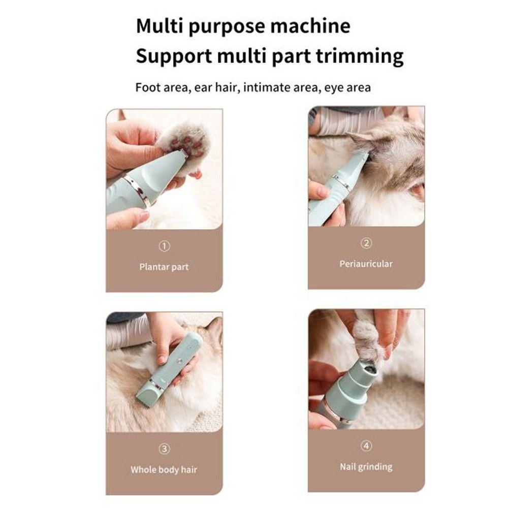 High Power 4 In 1 Electric Pet Hair Shaver 4 Different Blades Pet Grooming Clipper  Cat Grooming