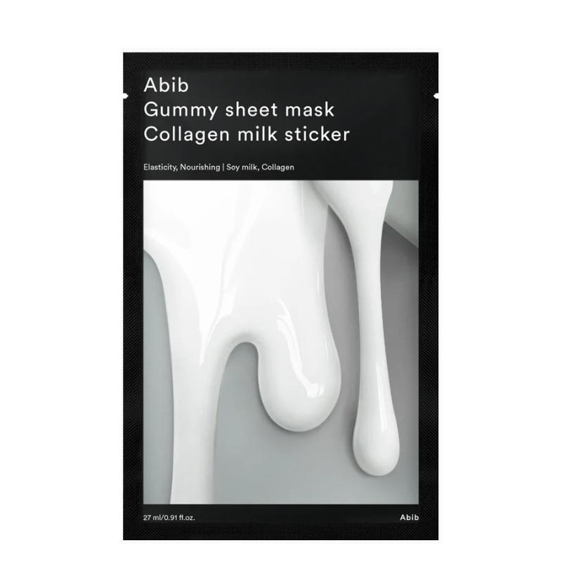 Gummy Sheet Mask Collagen Milk Sticker Set (10 masks)