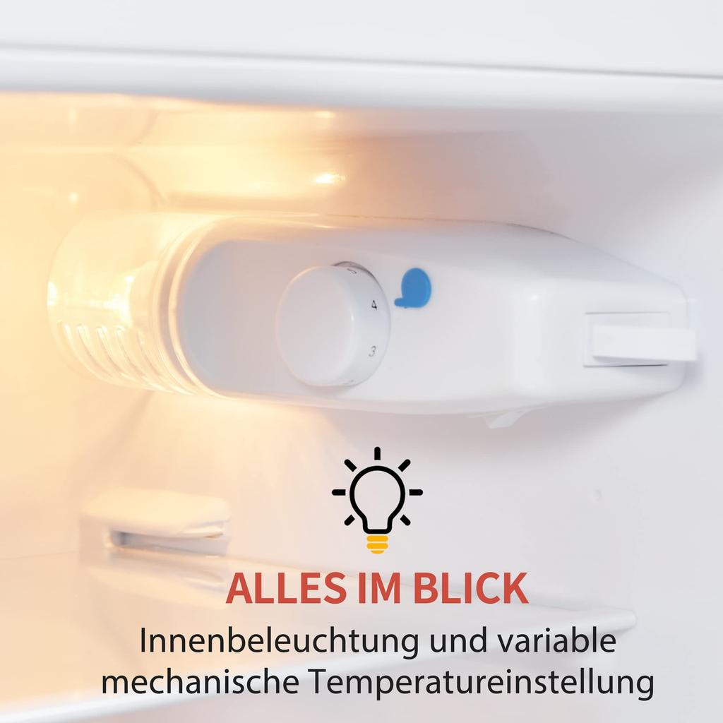 92L Doppeltür Kühlschrank mit 28L Gefrierfach, 45dB, LED, Glasablagen, Gemüsefach, Türablagen, Rot, ideal für Küche/Wohnzimmer/Büro