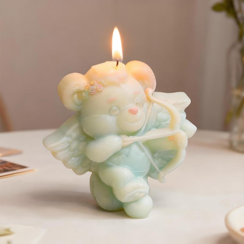 Detailed Balloon Bear Silicone Mould with Carving for Candle and Soap Making Enhances Artistic Value