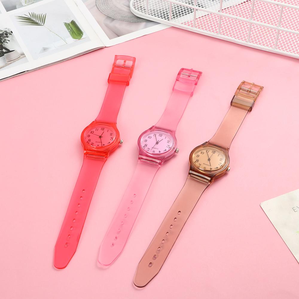 Practical Gifts Women Jelly Quartz Watch Silicone Wristwatch Candy Wrist Watch Student Clock