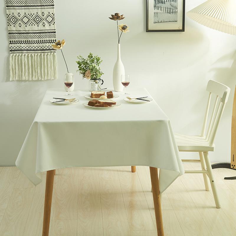 Nordic Minimalist Solid Color Tablecloth Water-resistant and Oil Resistant Restaurant Tablecloth Available in Multiple Colors