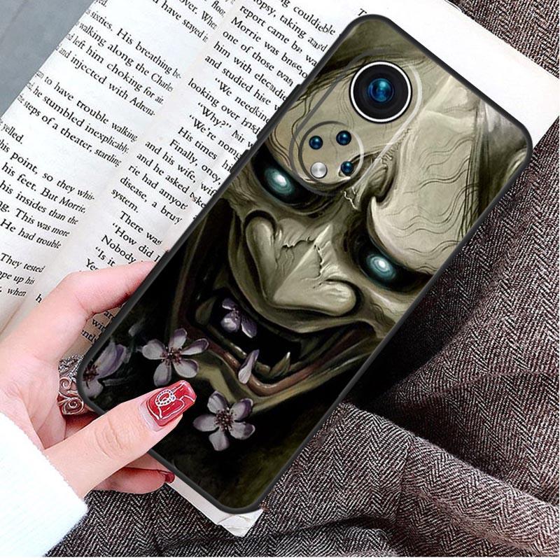 Japanese Oni Hannya Demon Mask Case For Honor Magic 8 Pro 5 6 7 Lite Honor 400 200 50 70 90 X9d X9c X9b X9a X8b Win RT Cover