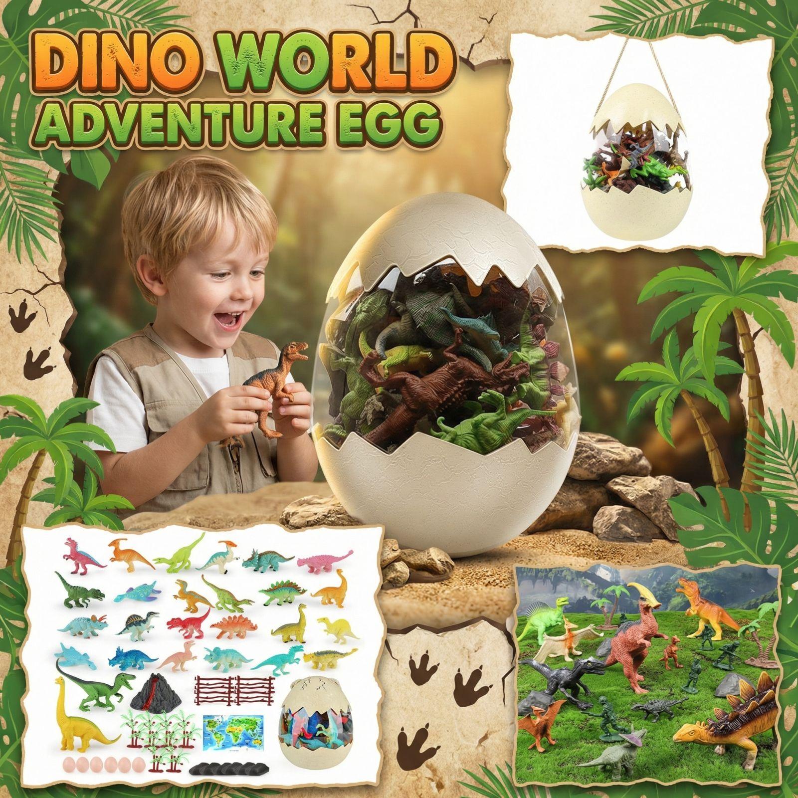 Easter Dino Egg Toy - Hatchable Dinosaur Animal Figures, Surprise Egg With Play Set For Kids & Collectors One Size
