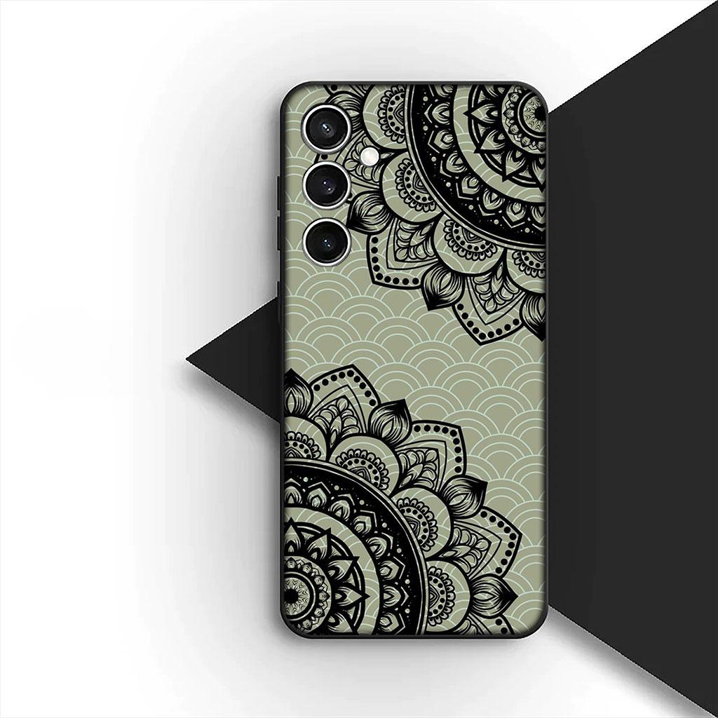 Cover for Motorola Moto G86 G57 E14 E15 G14 G34 G35 G84 G24 A54 G15 Power E22 Case Floral Paisley Mandala flower Wood Texture