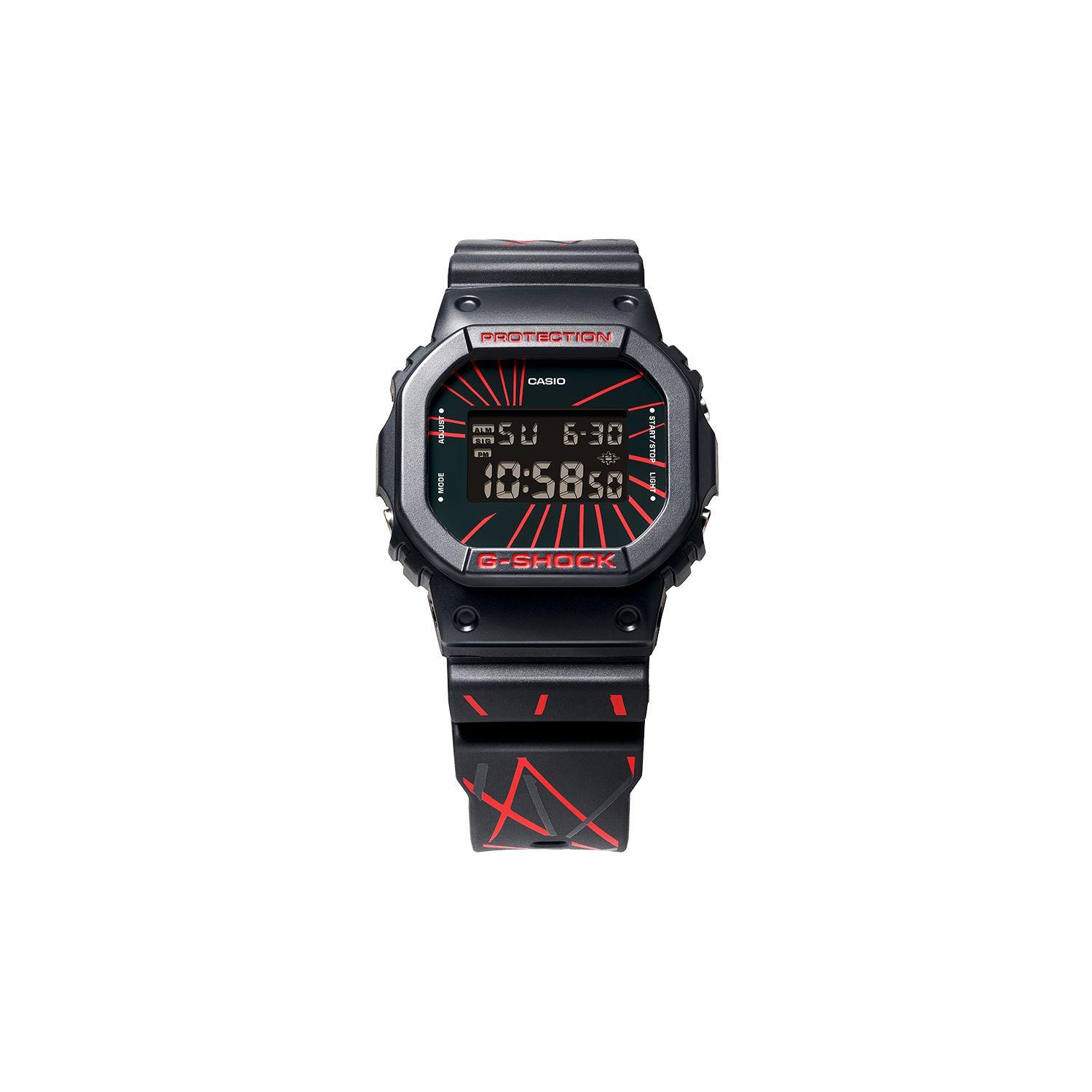 

Casio G-Squad Series 200 Meters Waterproof Quartz Movement Resin Strap Watch Men watches Black DW-5600KUA22-1PF Black Dial