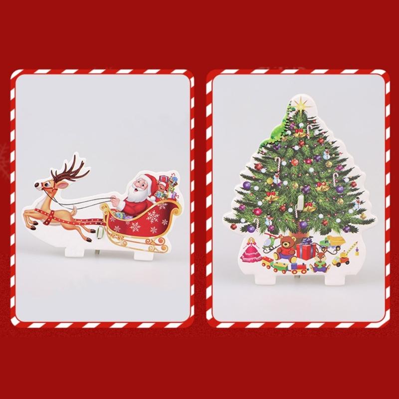 Kreative Weihnachts-Puzzle-Bastelsets für Kinder Handgefertigte Papierornamente Feiertagsdekoration Papierkarten Puzzles